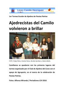 Ajedrecistas del Camilo volvieron a brillar