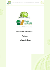Acciones Microsoft Corp. - Bolsa de Valores de El Salvador