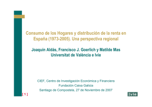 Consumo de los Hogares y distribución de la renta en España