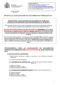 apostilla/ legalización de documentos paraguayos