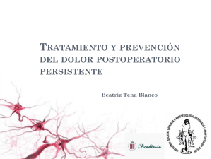 Tratamiento y prevención del dolor postoperatorio persistente