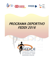 PROGRAMA DEPORTIVO FEDDI 2016