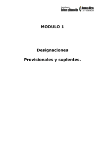 MODULO 1 Designacion provisionales y suplentes
