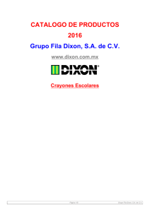 CATALOGO DE PRODUCTOS 2016 Grupo Fila Dixon, S.A. de C.V.
