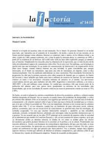 “Internet y la sociedad Red”, Manuel Castells