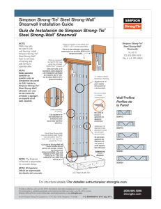 Simpson Strong-Tie® Steel Strong-Wall® Shearwall Installation Guide