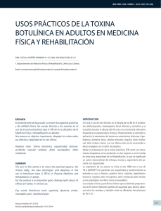 usos prácticos de la toxina botulínica en adultos en medicina física