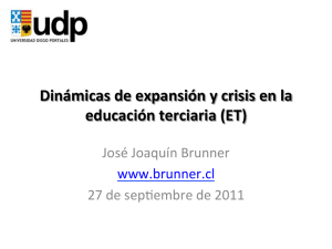 Dinámicas de expansión y crisis en la educación terciaria (ET)