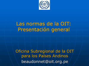 Las normas de la OIT: Presentación general