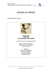 dossier de prensa - Biblioteca Museu Víctor Balaguer