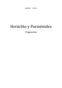 Heráclito y Parménides