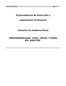 Responsabilidad Civil, Fiscal y Penal del Auditor