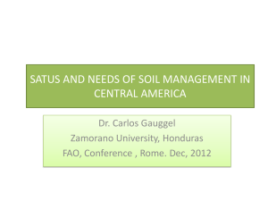 satus and needs of soil management in central america