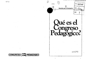 ¿Qué es el Congreso Pedagógico?