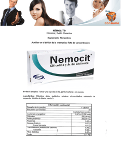 NEMOCIT® Citicolina y Acido Glutamico