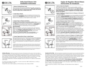 Delta Hand Shower Unit Installation Instructions