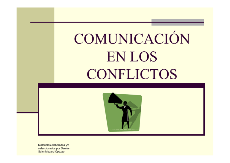 Comunicaci N En Los Conflictos