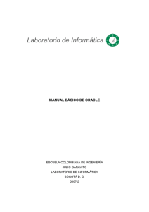 Manual Básico de Oracle - Laboratorio de Informatica