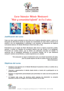 Curso nido:infantil - Escuela Montessori Gran Canaria