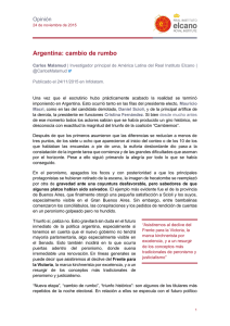 Argentina: cambio de rumbo
