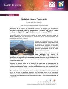 Ciudad de dioses. Teotihuacán - Sala de Prensa