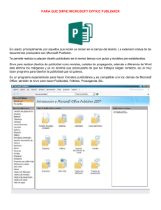 PARA QUE SIRVE MICROSOFT OFFICE PUBLISHER