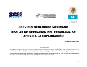 Programa de exploración - Servicio Geológico Mexicano