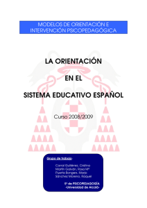 la orientación en el sistema educativo español