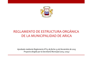 Organigrama de la Ilustre Municipalidad de Arica