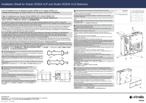 Installation Sheet for Xtralis VESDA VLP and Xtralis VESDA VLS