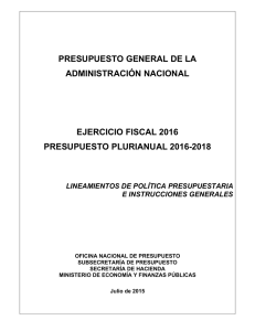 el Presupuesto Nacional - Ministerio de Hacienda y Finanzas Públicas