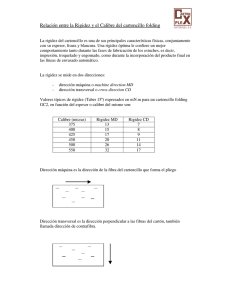 Relación entre la Rigidez y el Calibre del