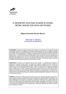 A geometric routing scheme in word-metric spaces for data