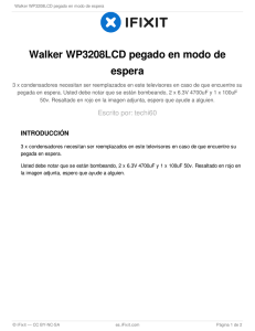 Walker WP3208LCD pegado en modo de espera