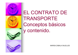 EL CONTRATO DE TRANSPORTE Conceptos básicos y contenido.