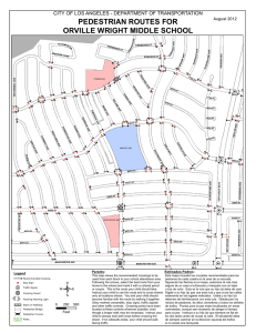 orville wright middle school pedestrian routes for