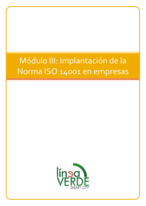 Módulo III: Implantación de la Norma ISO 14001 en empresas
