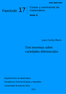 Fascículo 17 Tres teoremas sobre variedades diferenciales