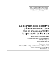La distinción entre operativo y financiero como base para el análisis