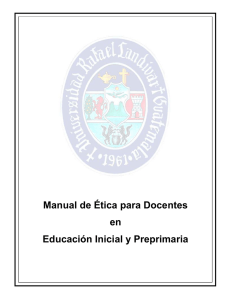 Manual de Ética para Docentes en Educación Inicial y Preprimaria