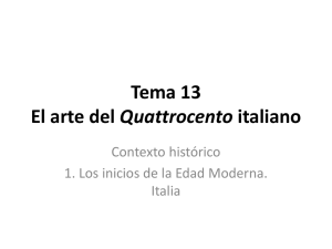 Tema 13 El arte del Quattrocento italiano