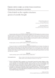 : Critical sketch on the cognitive structures: genesis of scientific thought