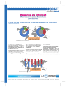 Usuarios de internet diferencias entre paises desarrollados y en