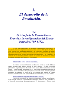 3. La Revolución Francesa de 1789 a 1792.