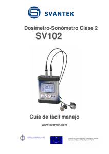 SV 102 Dosímetro-Sonómetro Clase 2 Guía de fácil manejo