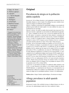 Prevalencia de alergia en la población adulta española Allergy