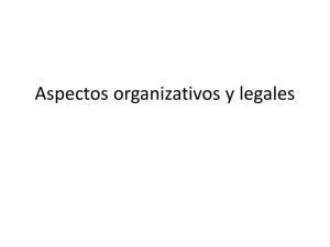 Aspectos organizativos y legales