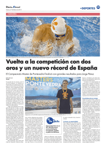 Vuelta a la competición con dos oros y un nuevo récord de España