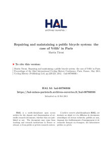Repairing and maintaining a public bicycle system: the - Hal-SHS