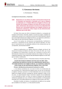 Resolución de 2 de febrero de 2015, del Secretario General de la